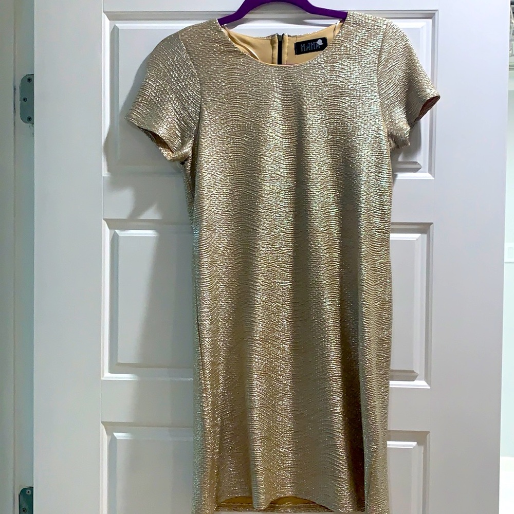 HAHA gold dress size small